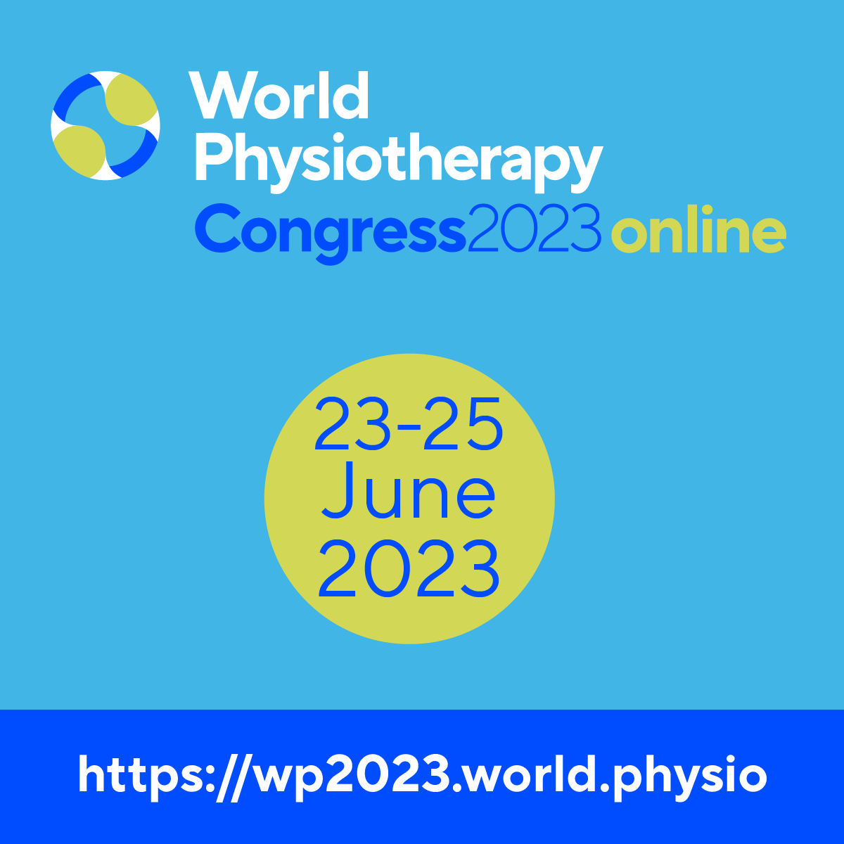 If you weren’t able to join #WorldPhysio2023 in Dubai, you can still take part in our online event, 23-25 June 2023. Find out more and get ready to take part: ow.ly/yqHX50OMYGS #GlobalPT @AWcpta @WorldPhysioAWP @ERWorldPhysio @WorldPhysioNACR @WorldPhysioSAR
