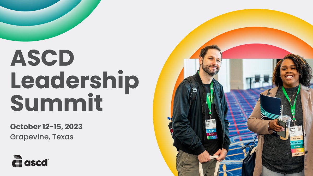 ASCD Leadership Summit Oct 13-15 in Grapevine Texas - join us! ascd.org/events/leaders… #ASCDAffiliates #ASCDEdChamps #ASCDConnectedCommunities #ASCDEmergingLeaders #ASCDProfessionalInterestCommunities #ASCDStudentChapters