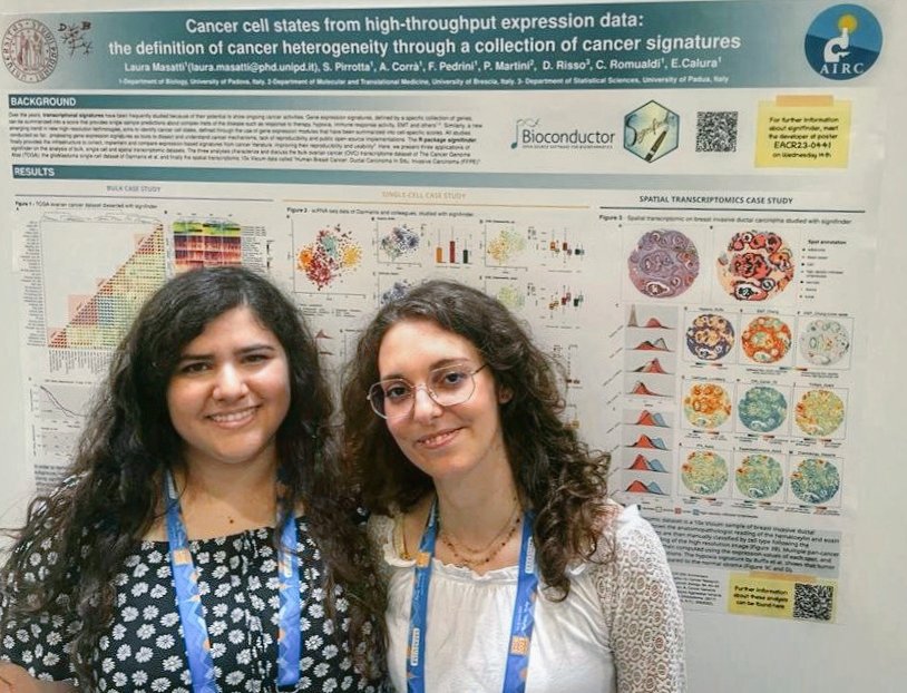 Do you want to compute that really cool transcriptomic signature on your data with minimum effort and maximum results? Well you can just ask signifinder to do it for you! We are at #EACR2023 in Torino, come and say hi, if you're around!