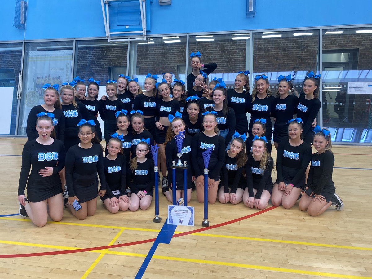 Boclair_PE's tweet photo. Scottish Schools Cheerleading Competition 2023⭐️ 

Level 2 Cheer - 1st Place 🥇 
Pom - 1st Place 🥇 
Overall Grand Champions 🏆 

What an outstanding result for our hard working pupils, we are so proud of you all 🙌🏼 

Thanks to @SSCheerleading for such a well organised event 😃 https://t.co/JwZ0asYN0j
