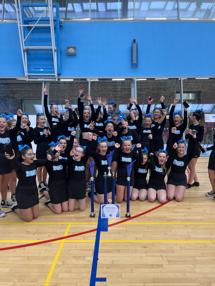 Boclair_PE's tweet photo. Scottish Schools Cheerleading Competition 2023⭐️ 

Level 2 Cheer - 1st Place 🥇 
Pom - 1st Place 🥇 
Overall Grand Champions 🏆 

What an outstanding result for our hard working pupils, we are so proud of you all 🙌🏼 

Thanks to @SSCheerleading for such a well organised event 😃 https://t.co/JwZ0asYN0j