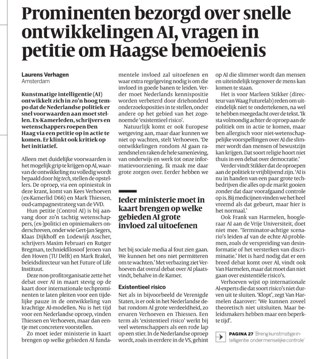 Westrik's tweet image. Nog meer over de #Einsteins 😉
#controlAI