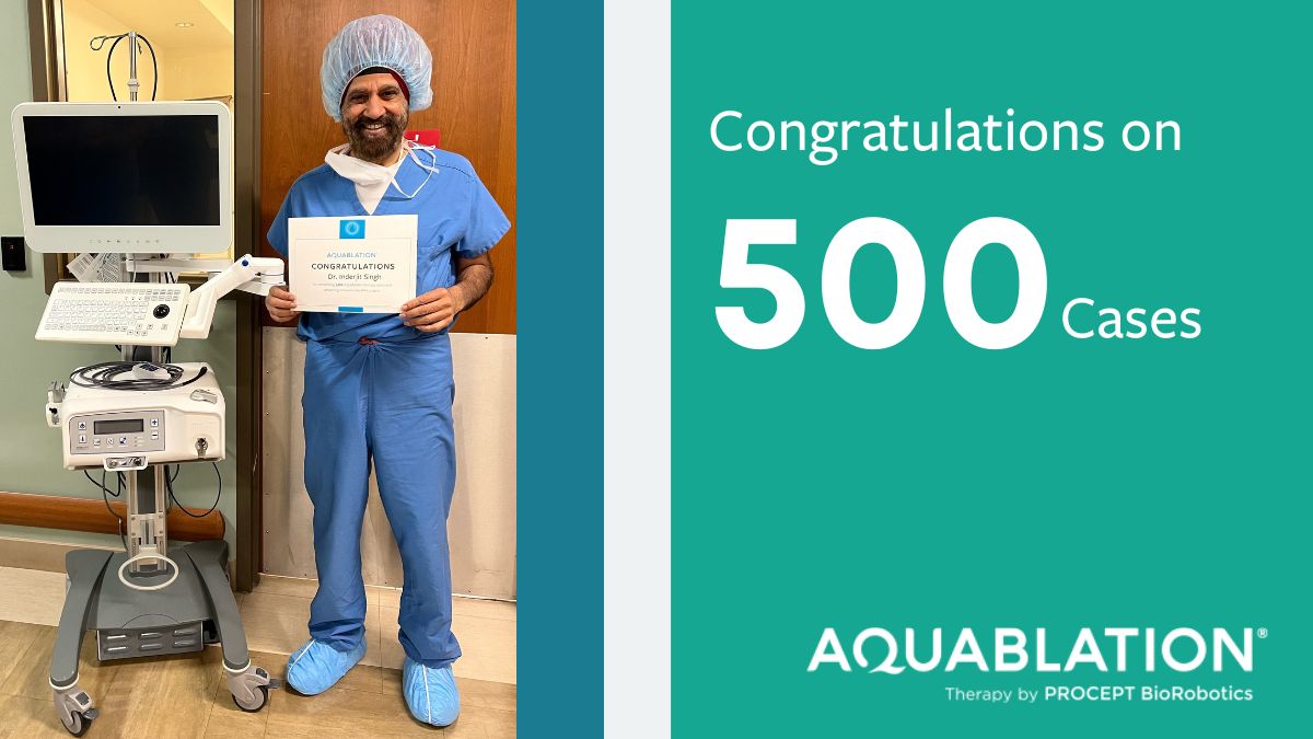 Congratulations to Dr. Inderjit Singh of Potomac Urology for completing 500 #Aquablation Therapy cases! Discover the benefits of our advanced, minimally invasive #BPHtreatment: bit.ly/36rGp4w #MedEd #urologist