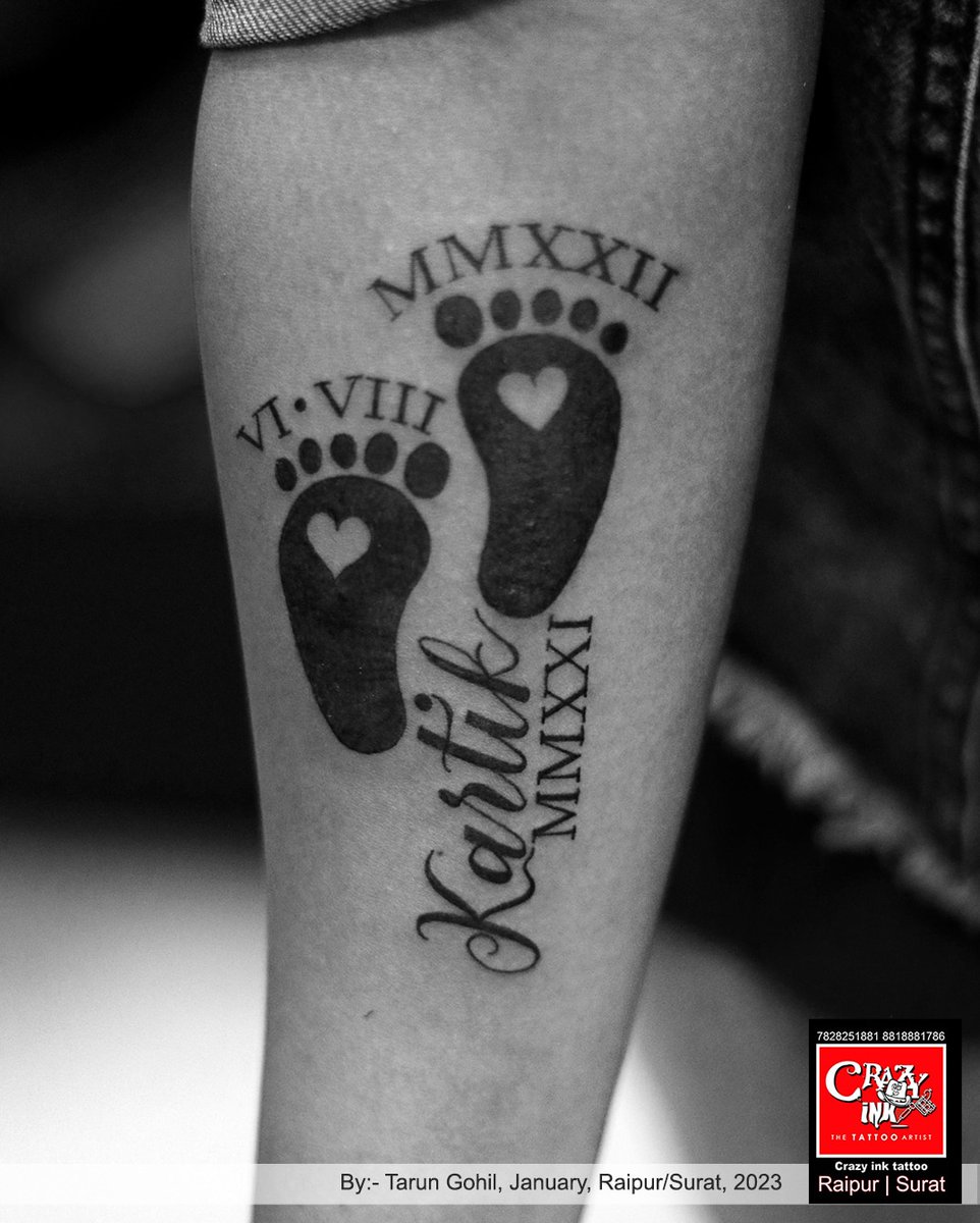 Footprint Tattoos With Names