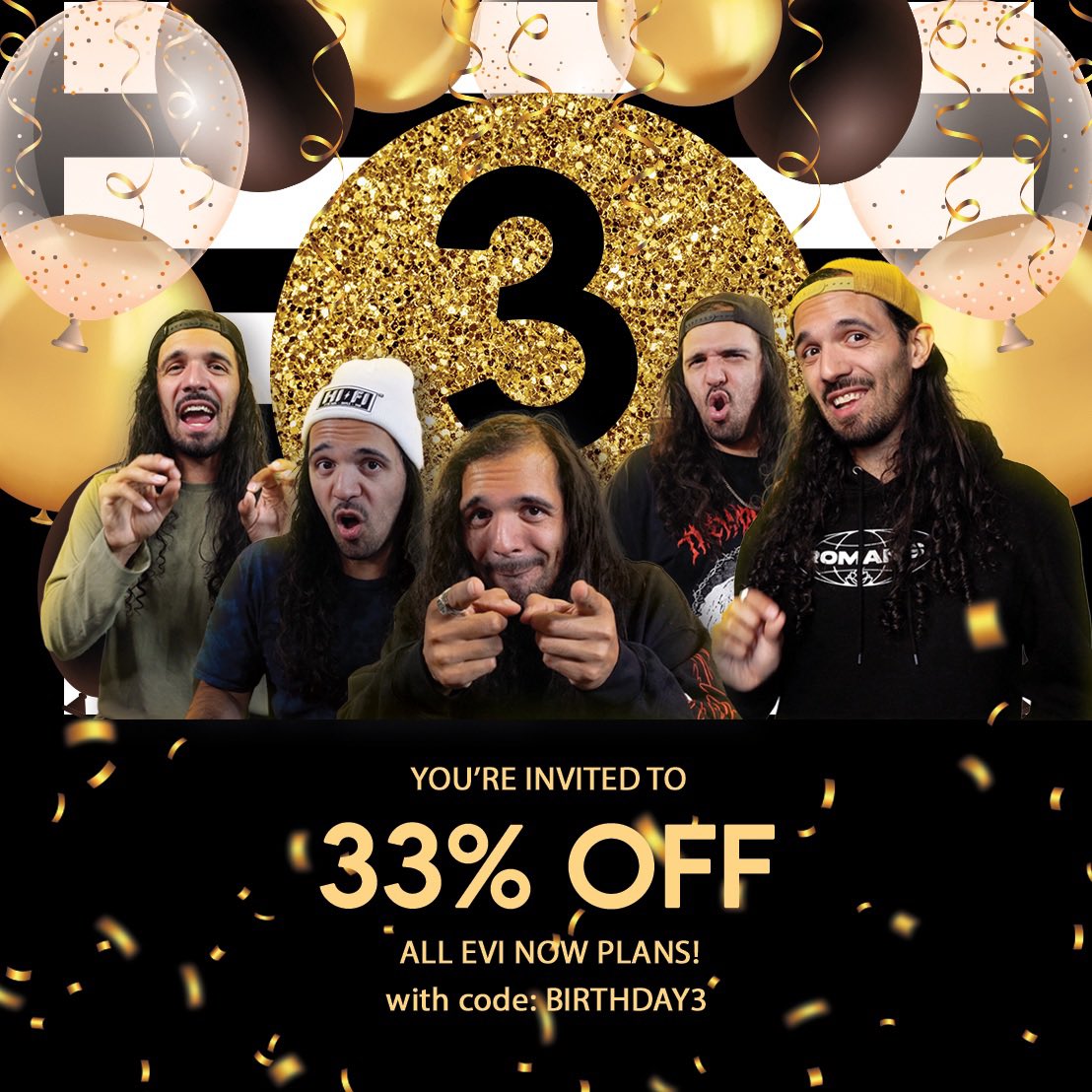 Imagine how loud this birthday would be…

🎂 3 YEARS OF EVI NOW! 🎂
Learn to scream + sing with our 34 online courses and over 260 videos filled with exercises, tutorials, health tips and warm ups! 

SIGN UP: extremevocalinstitute.com/evi-now