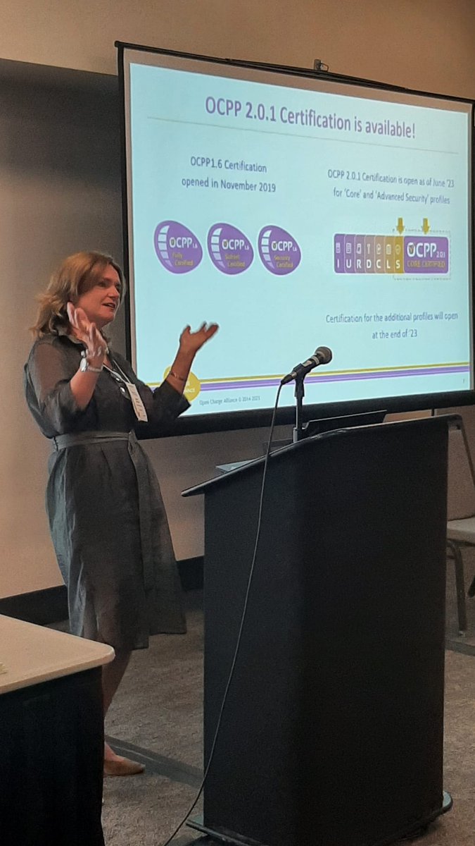 On the first day of the #EVS36 the OCA presented its new #OCPP 2.0.1 Certification Program. Eleven companies are already certifying! Here are some pictures of the Town Hall Meeting at the Dutch Room. More information: openchargealliance.org/news/oca-opens…