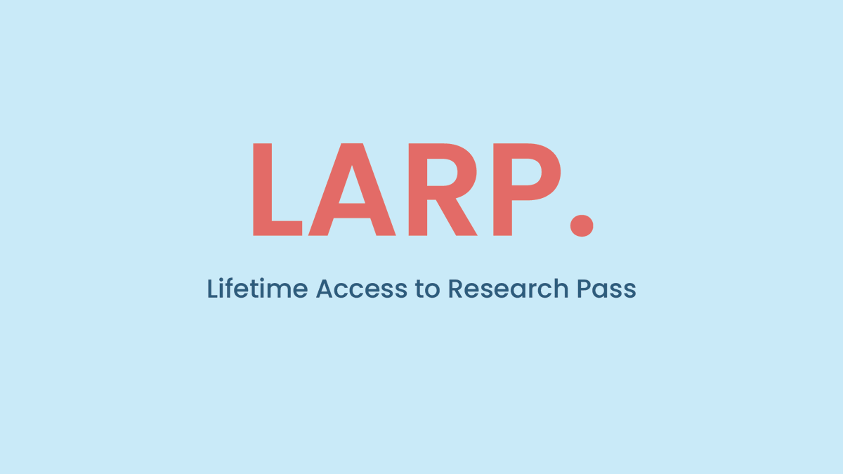 This has been a long time coming... 🏗️⏰ Introducing: The blocmates Lifetime Access to Research Pass (LARP) NFT! With our new site on the horizon, we wanted a way for our community to be able to gain access to all areas of our research and tools...