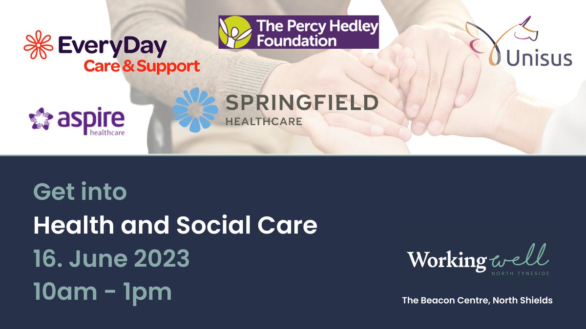 Meet with some amazing care organisations at our event this Friday.  Find out about the varied and rewarding opportunities available in North Tyneside.t

Book now: ow.ly/MRLP50OGynm
E: employability.skills@northtyneside.gov.uk