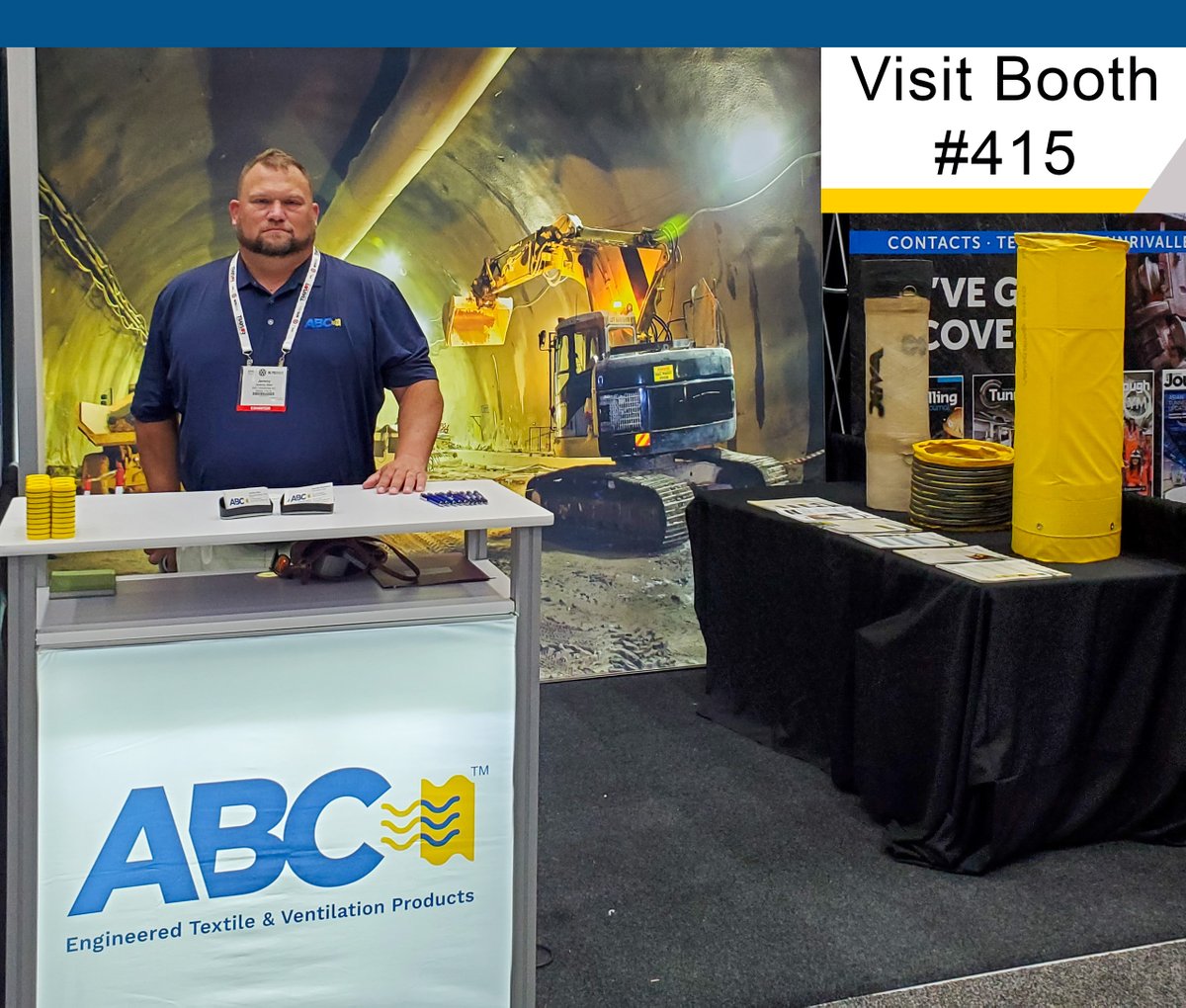 ABCIndustries1's tweet photo. RETC 2023 is underway! Visit ABC Industries' booth 415 today and tomorrow. Our sales team is eager to meet you and discuss how our products can support your tunneling project. 

 #ABCIndustries #RETC2023 #Tunneling #SME #ventilation #engineered https://t.co/D8cB9fSYeA