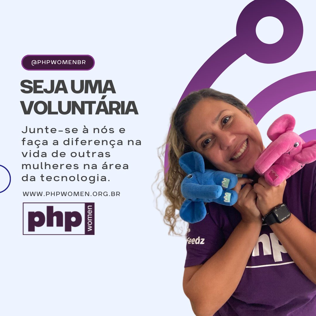 PHPWomenBR's tweet image. Você é uma mulher apaixonada por tecnologia e quer fazer a diferença na vida de outras mulheres? 

Junte-se à nós como voluntária na comunidade PHPWomenBR.

 ✨ Juntas, vamos fortalecer a presença feminina e impulsionar a diversidade no universo PHP!

 🔗 bit.ly/voluntaria-php…