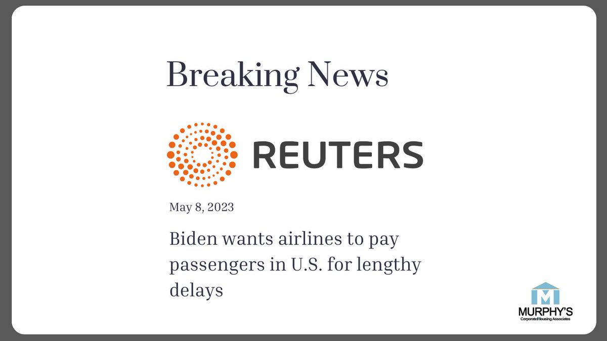 CHousing's tweet photo. New regulations require airlines to provide passengers with refunds for cancellations or delays. Full transparency is required along with improved customer service. What are your thoughts?

#globalmobility #MCHA #businesstravel #corporatehousing #customerservice https://t.co/2pzO4Cv4rT