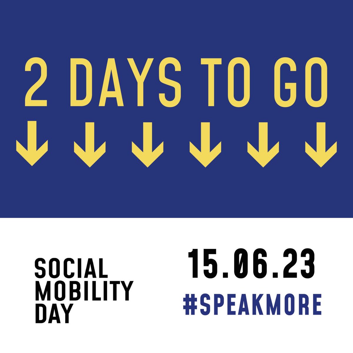 Just 2 days until Social Mobility Day! 🙌 #SocialMobilityDay

We’re looking forward to hearing all your stories as you #SpeakMore. So many of you have reached out with ideas on the ways in which you’re celebrating the day –access our supporter portal here: lnkd.in/e4T2rJ_6