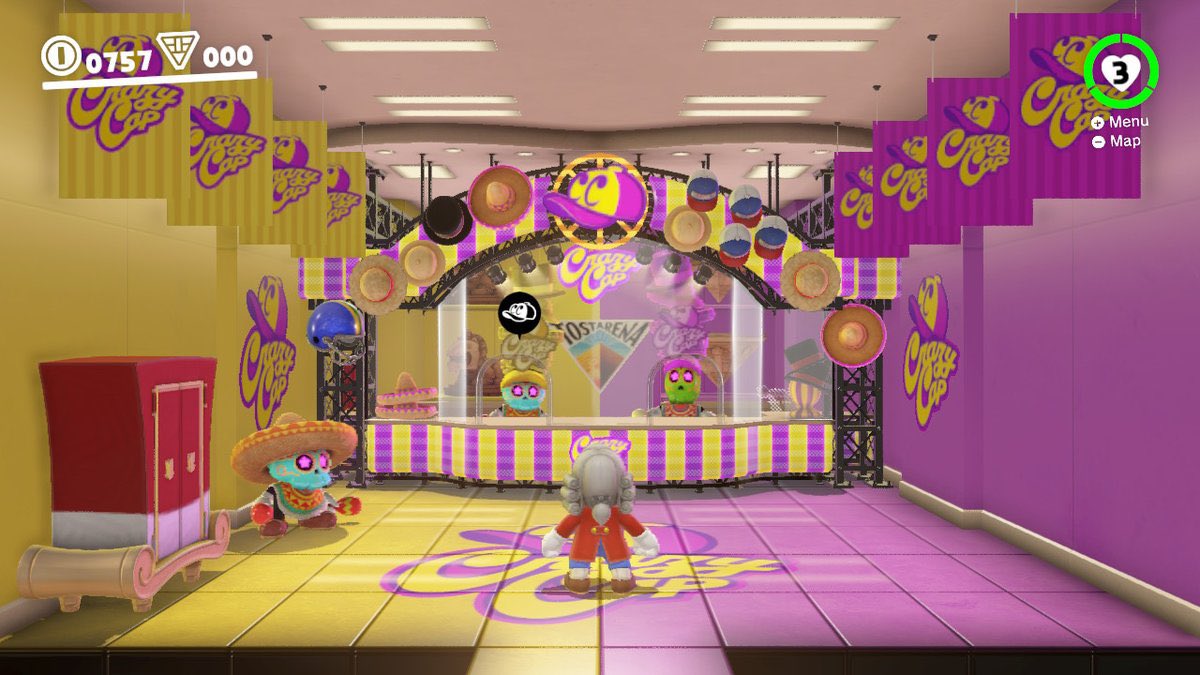 storesfromvidya's tweet image. Tostarena Crazy Cap Store
[Super Mario Odyssey]
2017