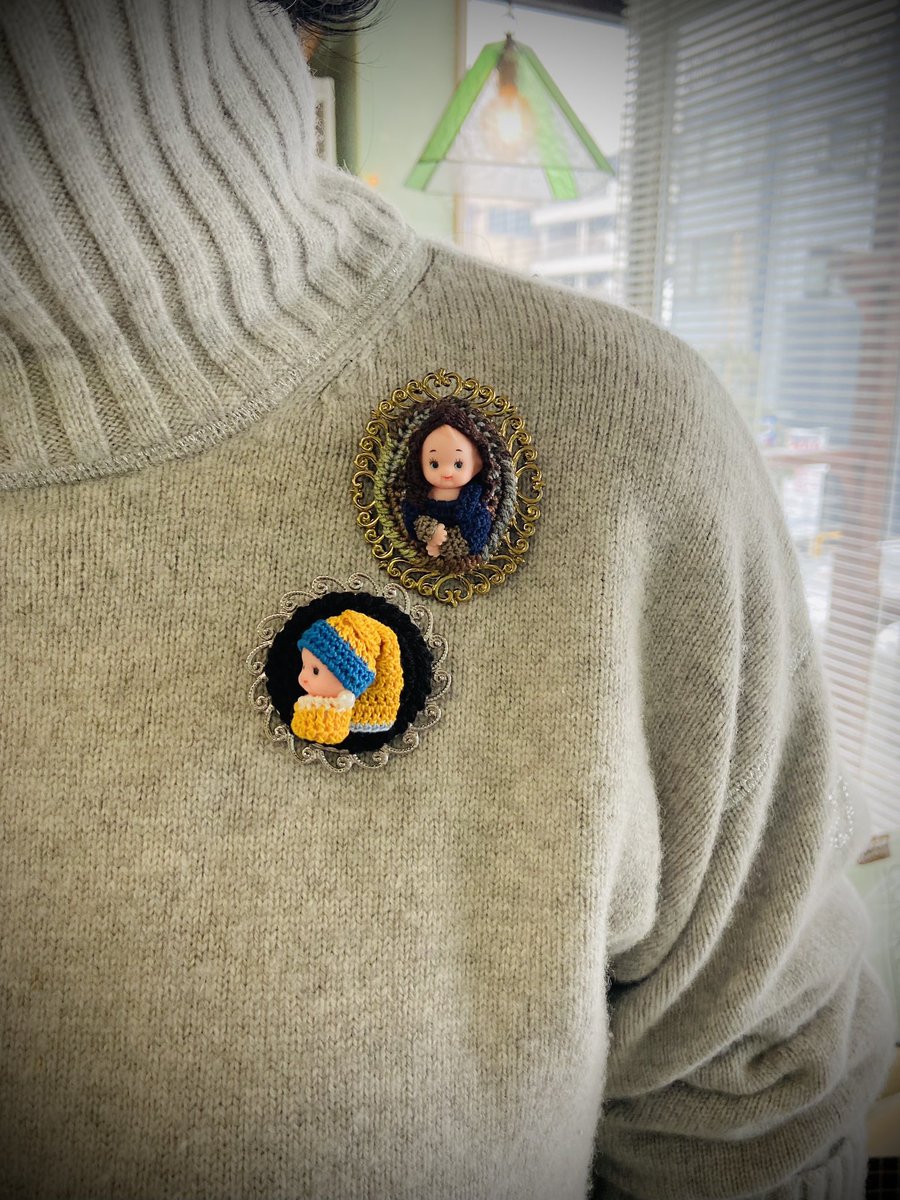 ブローチ。名画シリーズ。
(過去作)

#編み物 #crochet #brooch #JohannesVermeer #ヨハネスフェルメール #LeonardodaVinci #レオナルドダヴィンチ
