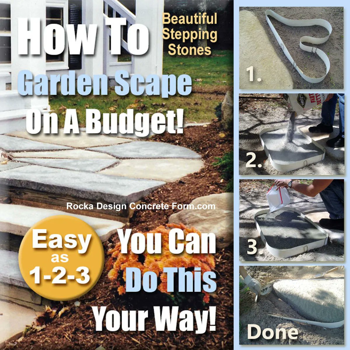 DIYstonemaker's tweet image. DIY and Create Garden Paths, Walkways, and Patios using Rocka Designs Flexible and Reusable Concrete Shaping, Stepping Stone Maker.
Easy as 1-2-3.
You Can Do It, We Promise!
Visit ROCKA DESIGN Today!

buff.ly/2Pzkpxf