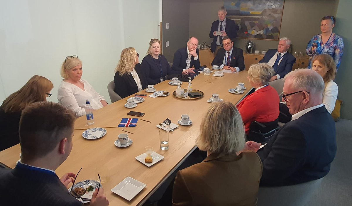 So pleased to welcome 🇮🇸 Minister for Social Affairs and Labour <a href="/gu_brandsson/">Guðmundur Ingi Guðbrandsson</a> and his impressive delegation to #COSP16 on disabilities🇺🇳 Started the morning with a working session <a href="/IcelandUN/">Iceland at UN 🇮🇸</a>. Important to learn first hand about the various challenges. Work to be done.