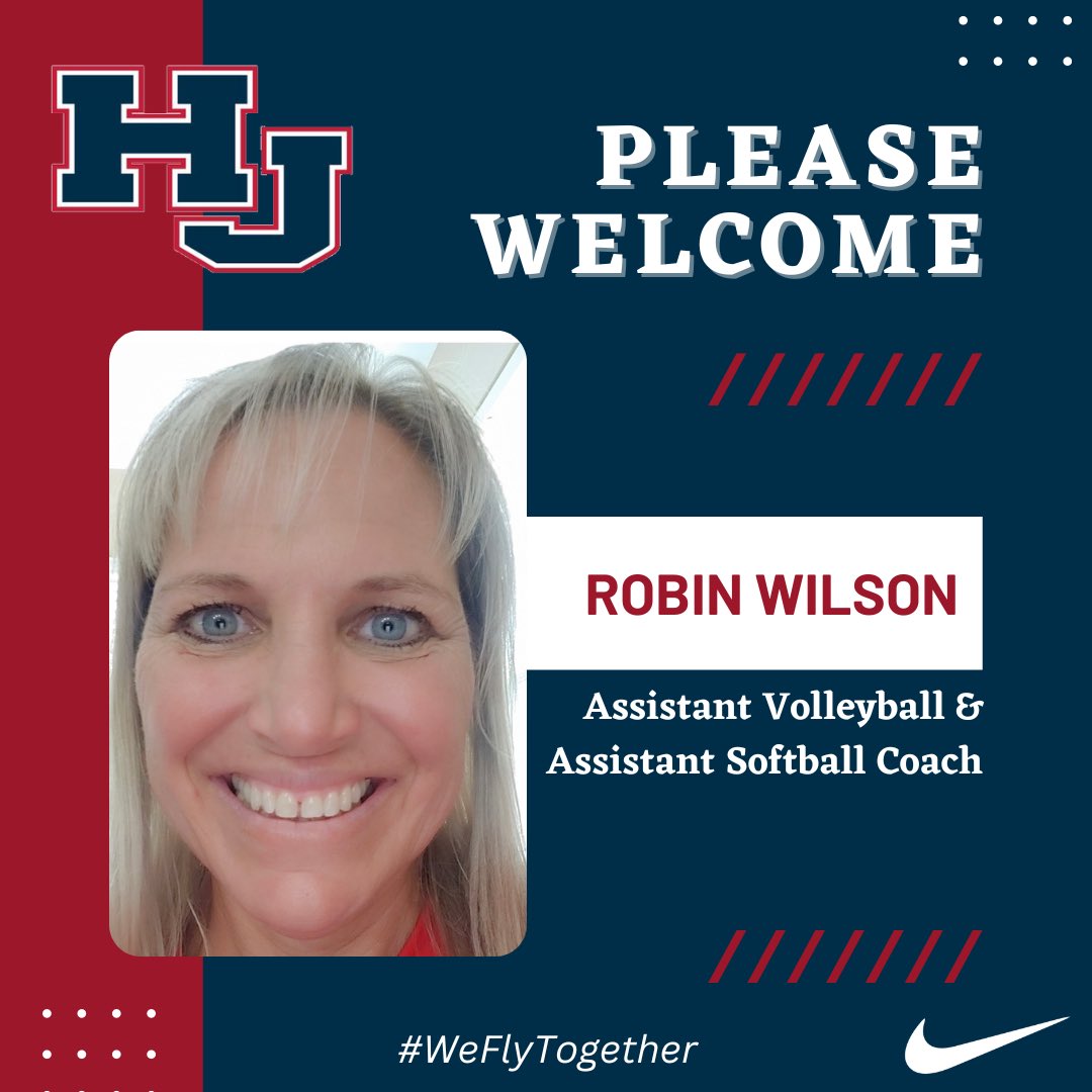Please welcome Coach Robin Wilson to HJ!

Coach Wilson has coached for 18 years. She has served at Lumberton, PNG, Kirbyville and Buna & has experience in Basketball, Softball, Tennis, Cross Country & Volleyball. 

We're excited for her to join us here at HJ!
#WeFlyTogether🦅