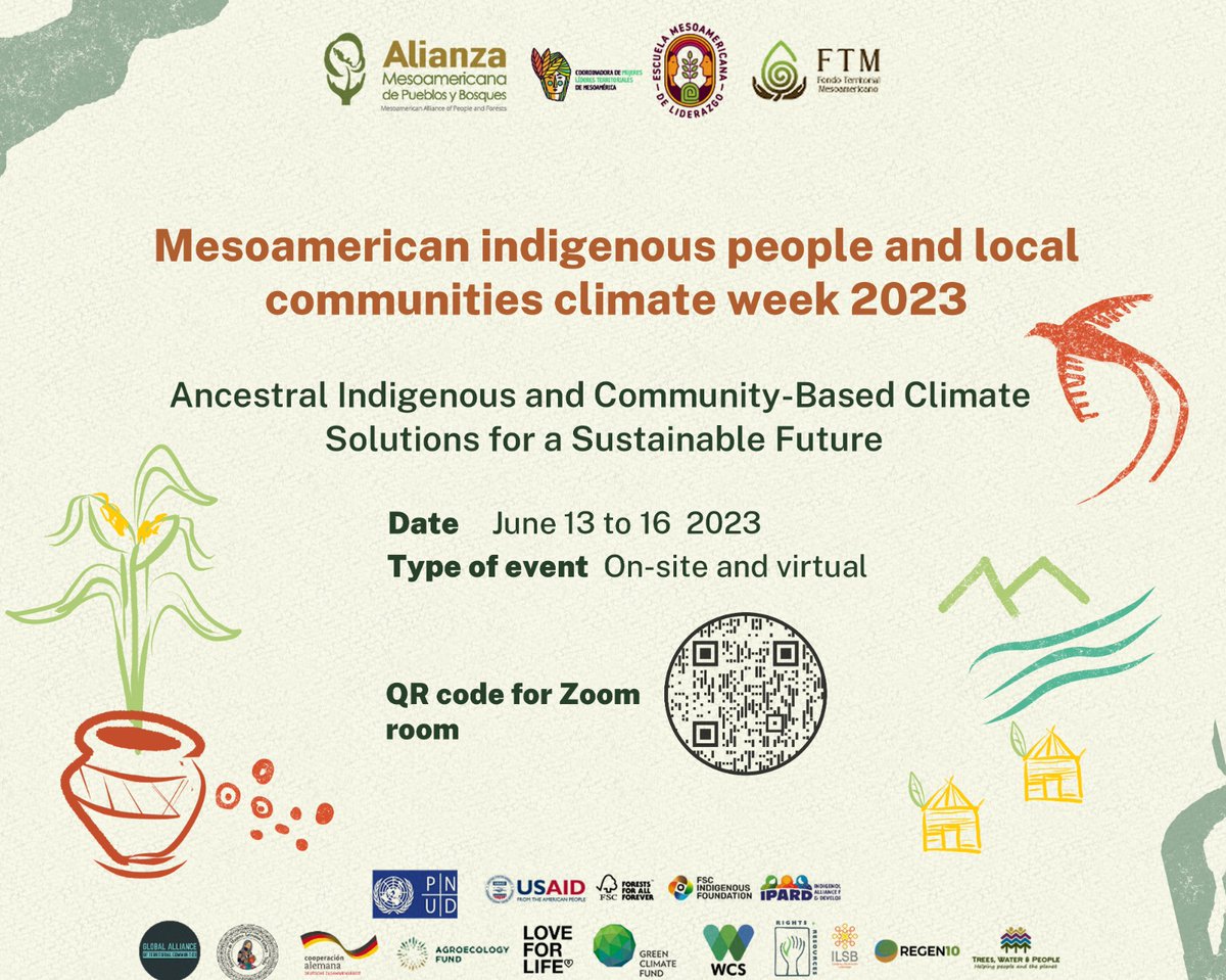 peoplesforests's tweet photo. TODAY through 6/16, join the Mesoamerican Indigenous Peoples and Local Communities Climate Week 2023.

The event can be attended in person at The Hotel El Panama, Panama City or virtually at: https://t.co/oZZjrllgpi https://t.co/q3kSP93h88