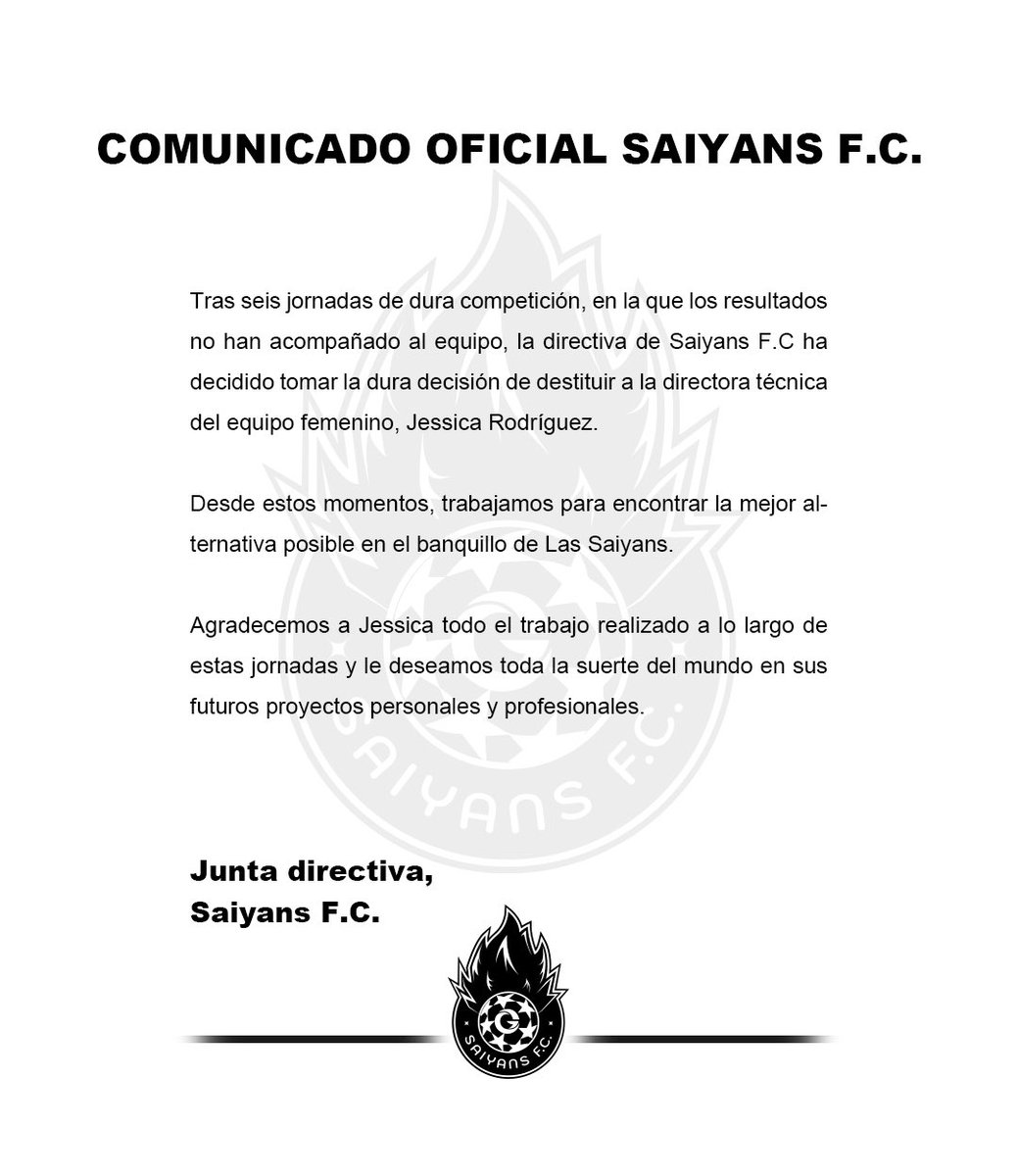 Saiyans FC 🔥 on Twitter "🚨𝐂𝐎𝐌𝐔𝐍𝐈𝐂𝐀𝐃𝐎 𝐎𝐅𝐈𝐂𝐈𝐀𝐋 𝐒𝐀𝐈𝐘𝐀𝐍𝐒 𝐅.𝐂.🚨 🏻"