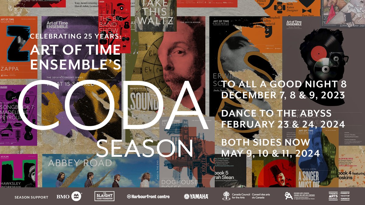 Don't miss your chance to experience Art of Time Ensemble's Coda concert season! Ticket packages for our 25th and final season are on sale now. Join us for a celebration of music, art, and community as we say our goodbyes with 3 final shows. Visit our website for more info.