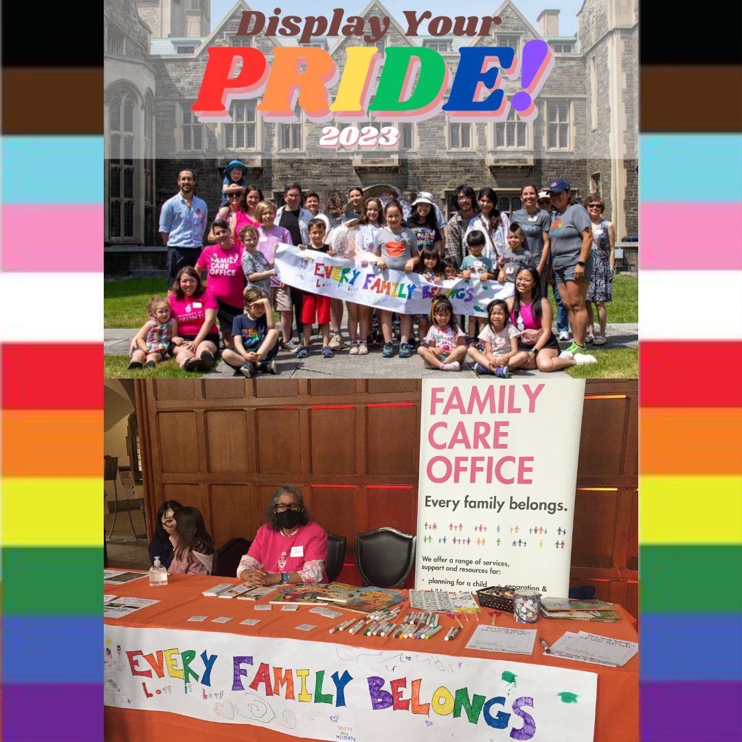 UofTfamilycare's tweet image. Thank you for joining the Family Care Office in displaying Pride at Family Pride PA Day and the Pride Pub! #displayyourpride with @UofT, @UTM, @UTSC, and @uoftsgdo
#standupagainsthate #familypride #everyfamilybelongs