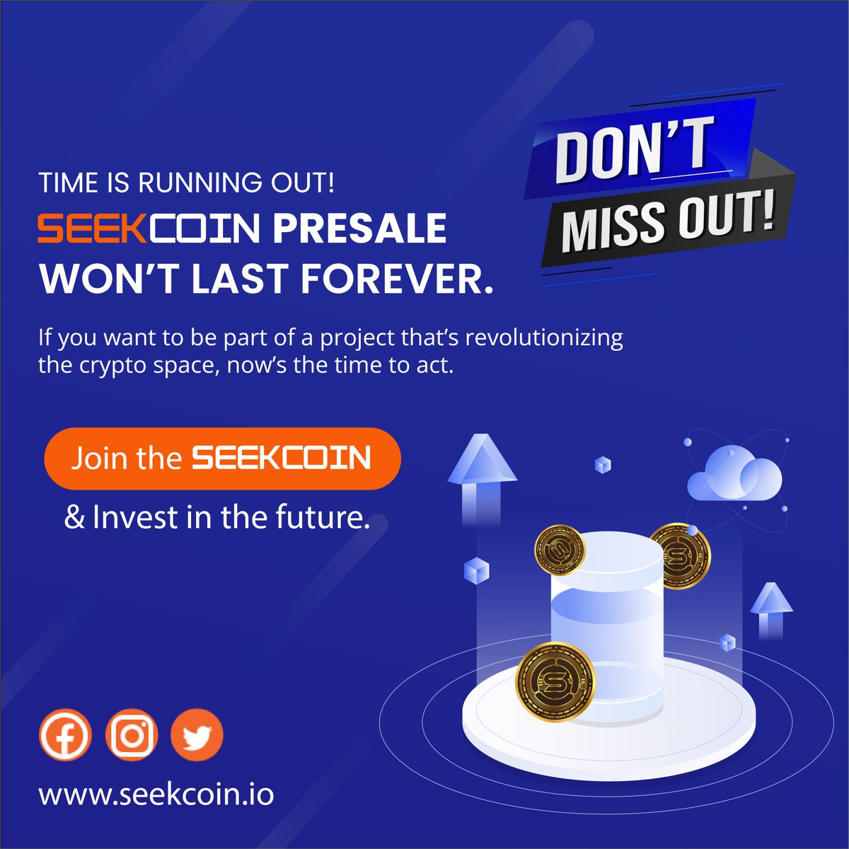 seek_coin's tweet photo. Time is Running out! SeekCoin Presale is Live now. You can buy SeekCoin just in $0.04.

Join the SeekCoin and invest in the future.

🌐 https://t.co/kaLdEHwDSZ

🌐 https://t.co/9A5rOo5OMV

🌐 https://t.co/YvoDHrkEzv

#CryptoWallet #CryptoExchange #Staking #SeekCoin #LOYAL  #PEPE https://t.co/MRFFCfBO1D