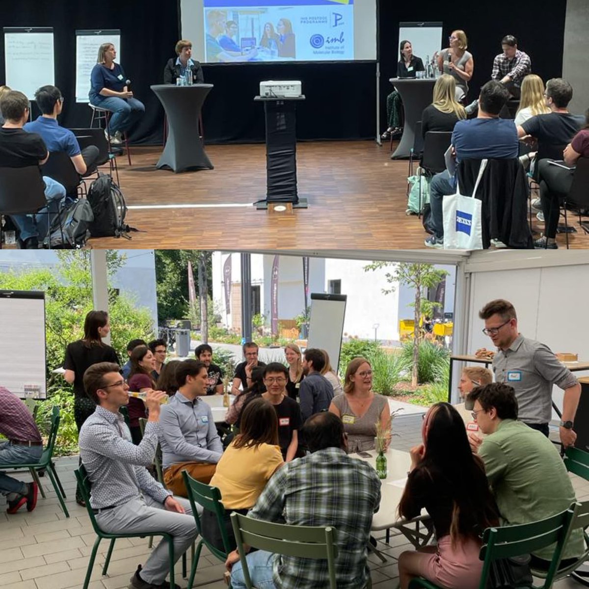 Coming to the end of the 1st Life Sciences #postdoc Symposium Mainz with #networking and a panel discussion on the challenges faced by postdocs who want to obtain a leadership position. Thank you to all panelists and participants for the great discussion 👏