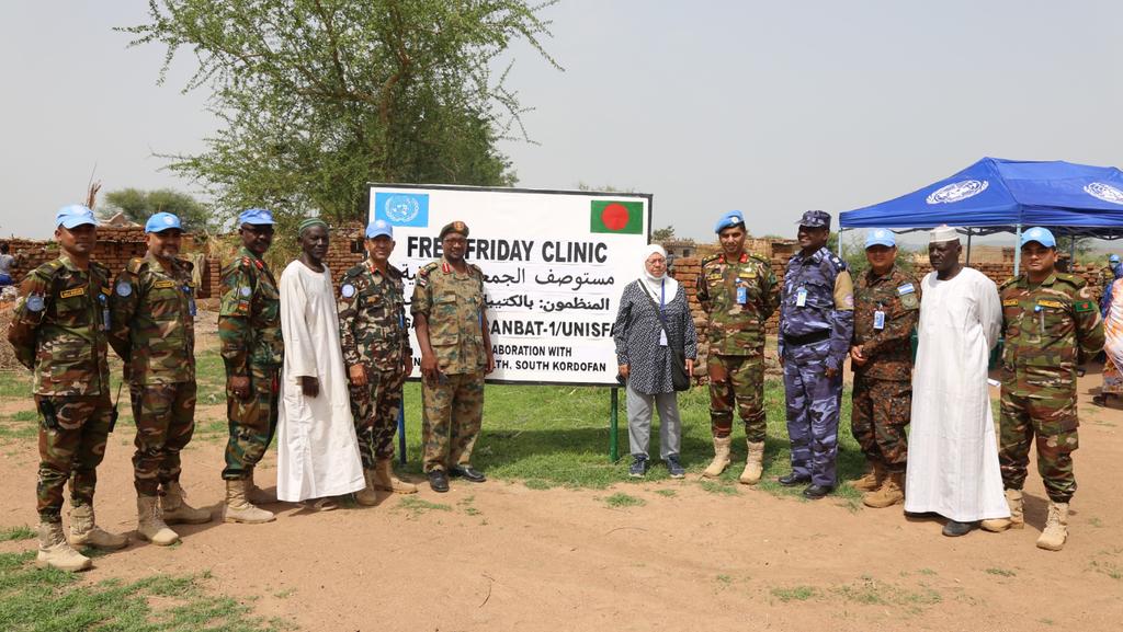banbatt1_UNISFA's tweet photo. BANBATT Free Medical Campaign reaches Hundreds in #Kadugli. Local authority representatives commended #BANBATT for the initiative.
#unisfa_1 #UnitedNations #peacekeeping #bangladesharmy π§π© #peacekeeper #jbvmm #Sudan #Medical https://t.co/GZwirAPM1G