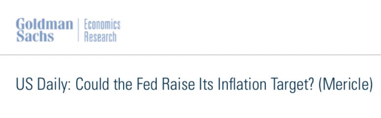 GOLDMAN: “ We doubt that the #FOMC will raise its inflation target .. That said, if core PCE inflation falls to 2.5% .. we doubt that the FOMC would have much appetite for any further hawkish policy moves that might risk causing a recession just to get the rest of the way to 2%.”