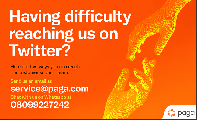 Paga Customer Care tweet media