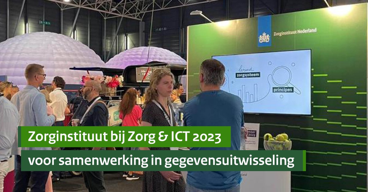 ZorginstituutNL (@zinlactueel) on Twitter photo Deze week staan we op de Zorg & ICT-beurs. Hier werken we samen om de gegevensuitwisseling in de zorg efficiënter te maken. We staan hier samen met <a href="/MinVWS/">Ministerie van VWS</a>, <a href="/Nictiz/">Nictiz</a>, <a href="/infoVZVZ/">VZVZ</a>, <a href="/MedMij/">Stichting MedMij</a> en @NEN. #ZorgenICT Deze week staan we op de Zorg & ICT-beurs. Hier werken we samen om de gegevensuitwisseling in de zorg efficiënter te maken. We staan hier samen met <a href="/MinVWS/">Ministerie van VWS</a>, <a href="/Nictiz/">Nictiz</a>, <a href="/infoVZVZ/">VZVZ</a>, <a href="/MedMij/">Stichting MedMij</a> en @NEN. #ZorgenICT