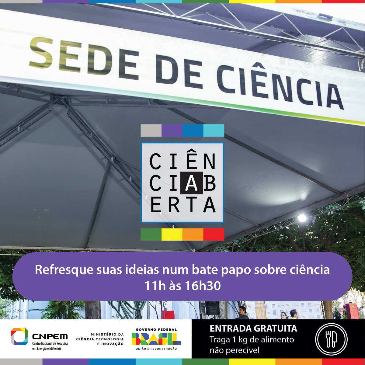 CNPEM (@cnpem) on Twitter photo 💡 Refresque as ideias no Sede de Ciência!
Que tal saber mais sobre ensino, desafios científicos, futuro sustentável e muito mais, acompanhado de um choppinho?
No #CiênciaAberta2023 tem! 🍻
📢 Prepare-se e compartilhe!
pages.cnpem.br/cienciaaberta/
<a href="/gov_mcti/">Ministério da Ciência, Tecnologia e Inovação</a> <a href="/Ilum_ec/">Ilum - Escola de Ciência</a> 💡 Refresque as ideias no Sede de Ciência!
Que tal saber mais sobre ensino, desafios científicos, futuro sustentável e muito mais, acompanhado de um choppinho?
No #CiênciaAberta2023 tem! 🍻
📢 Prepare-se e compartilhe!
pages.cnpem.br/cienciaaberta/
<a href="/gov_mcti/">Ministério da Ciência, Tecnologia e Inovação</a> <a href="/Ilum_ec/">Ilum - Escola de Ciência</a>