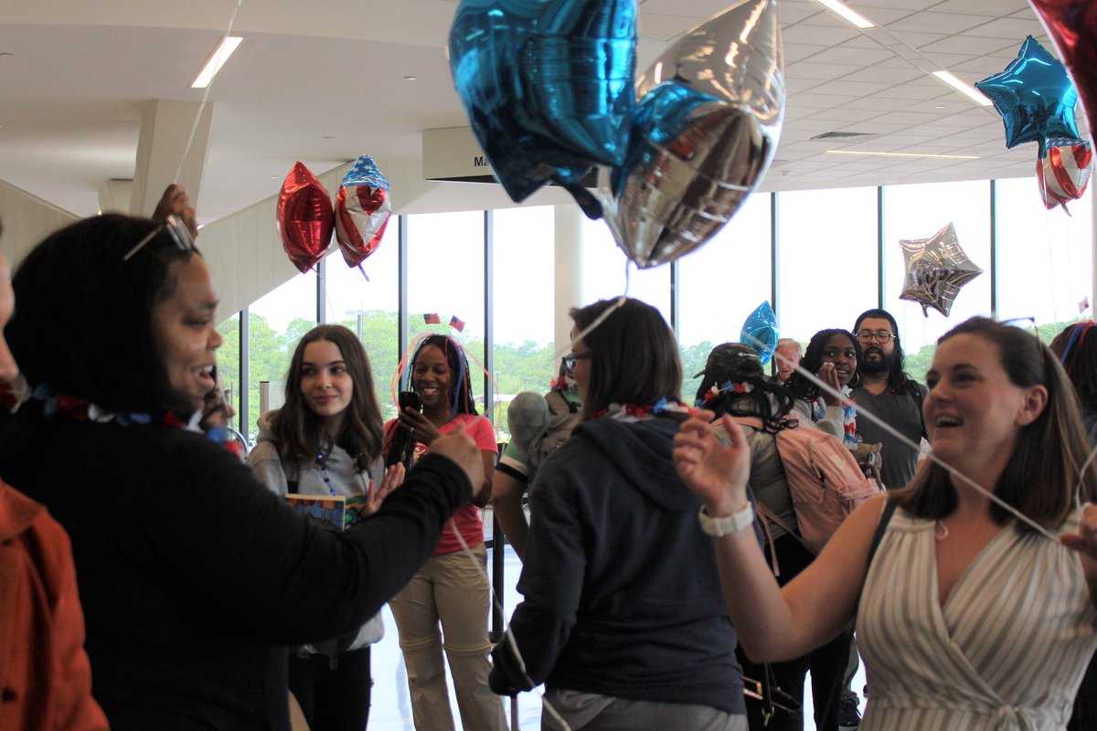 City of Fayetteville employees welcomed staff home that traveled to Denver, CO to compete in the All-America City Awards. Fayetteville accomplished the award through the National Civic League 🎉