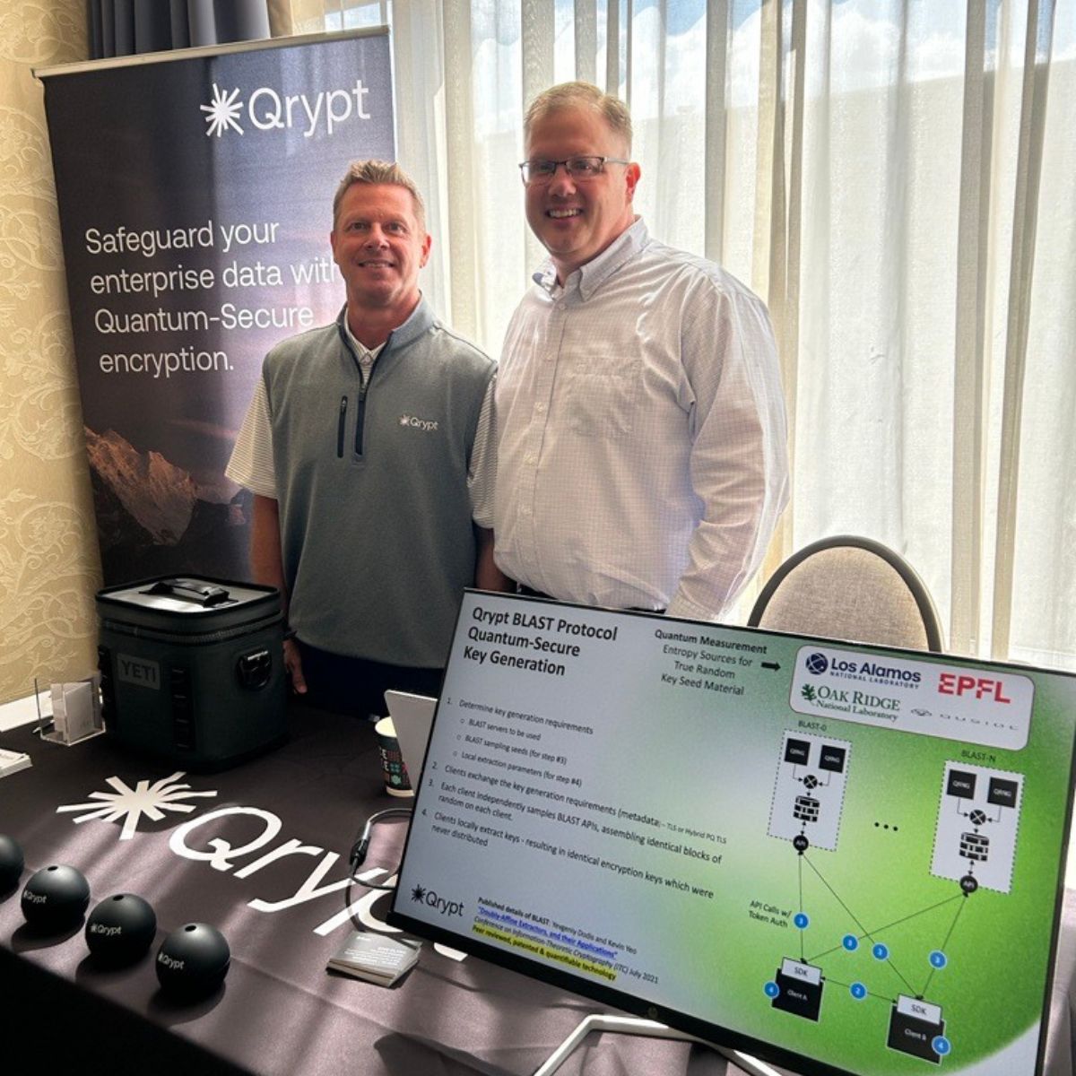 qrypt_inc's tweet image. Join us at this year’s  RVAsec Convention from June 13-14 in Richmond, VA! Come and visit our  team of experts at table #39 and learn how to initiate your post-quantum cryptography, today. #quantumsecurity #cybersecurity #nextgenerationencryption #rvasec