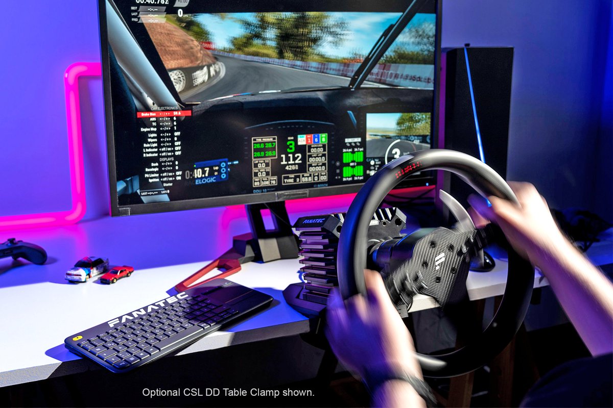 fanatec's tweet photo. Start your virtual career with Fanatec and never look back! Get the CSL Steering Wheel P1 V2, CSL Pedals, and the CSL DD now for an incredible price of only 399,95€! https://t.co/fnEoepSFmd

#newstandarDD #DirectDrive #Fanatec #Ready2Race https://t.co/Nuv8VTy5Fw