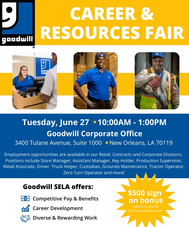 See you in two weeks, job hunters! Resources will also be available from Goodwill Technical College, Workforce Development and other local nonprofits! 

Get additional details here: https://t.co/osOjWuiskn https://t.co/31ZDFmxZj9