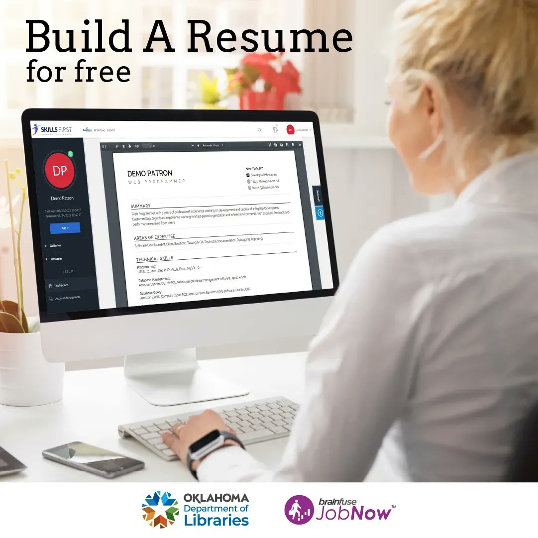 Attention job seekers! Are you struggling to create a professional resume that stands out from the crowd? Look no further than your local library! Visit buff.ly/3J4I0B3 today. #ResumeBuilding #JobSeekers #FreeProgram #LibraryResources #BrainfuseCommunity