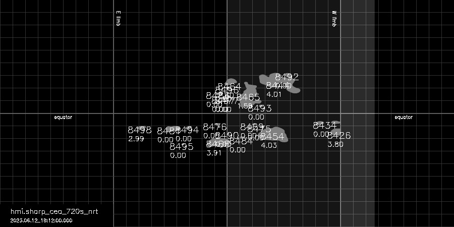 SSSWeather's tweet photo. SDO/HMI: https://t.co/wpQyXr6D4C_cea_720s_nrt (Carrington) (server2) [TEST] https://t.co/emvJEVU93J