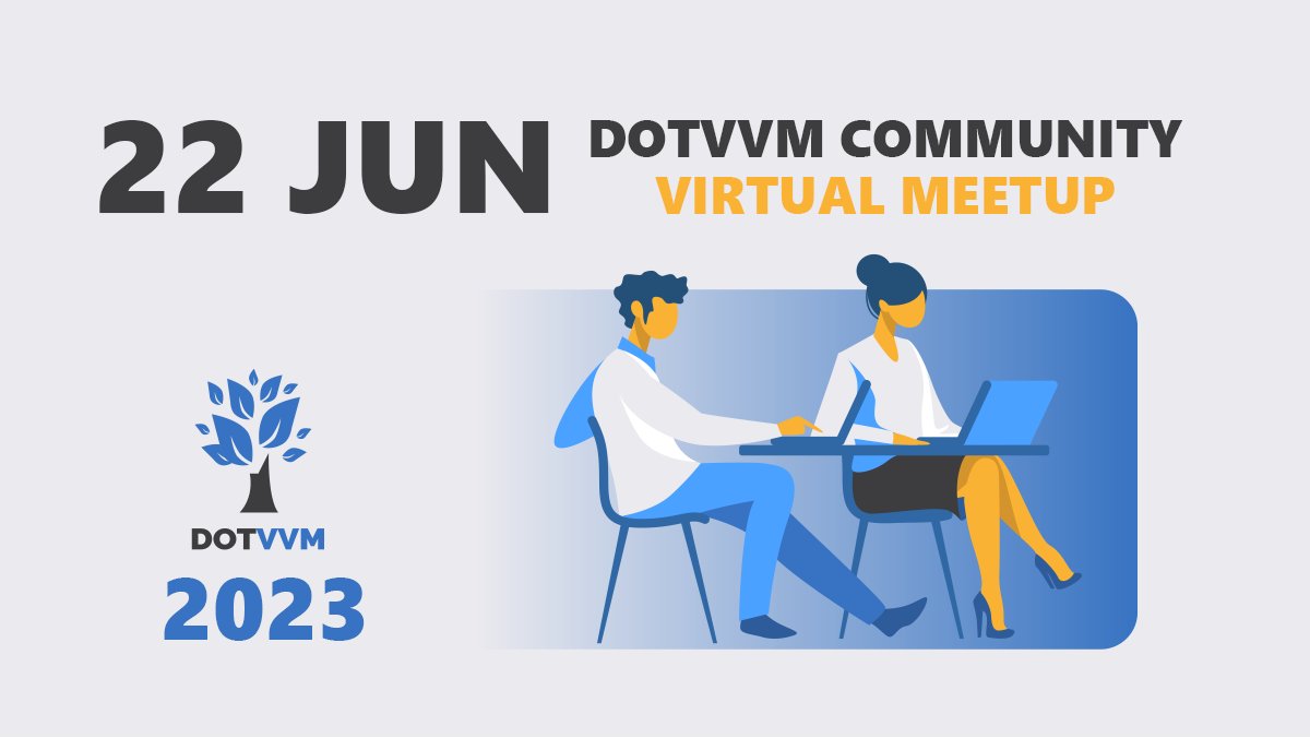 dotvvm's tweet photo. Here we are with another #DotVVM #virtual meetup❗
In this monthly #meetup, we'll talk about the news planned for DotVVM 4.2.

📆 22.6. at 5 PM CEST (3 PM UTC)

✅ JOIN US here, and let's talk about #DotVVM cases 👇https://t.co/dseyaYCFQh https://t.co/tLMHLj3HRf