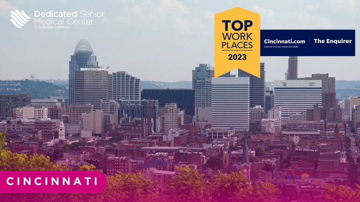 We are happy to announce that Dedicated Senior Medical Centers in Cincinnati has been awarded a 2023 #TopWorkplace award! 🏆 We are incredibly grateful to our team for their hard work.
ow.ly/Mn7f50OLX93

#Healthcare #PrimaryCare