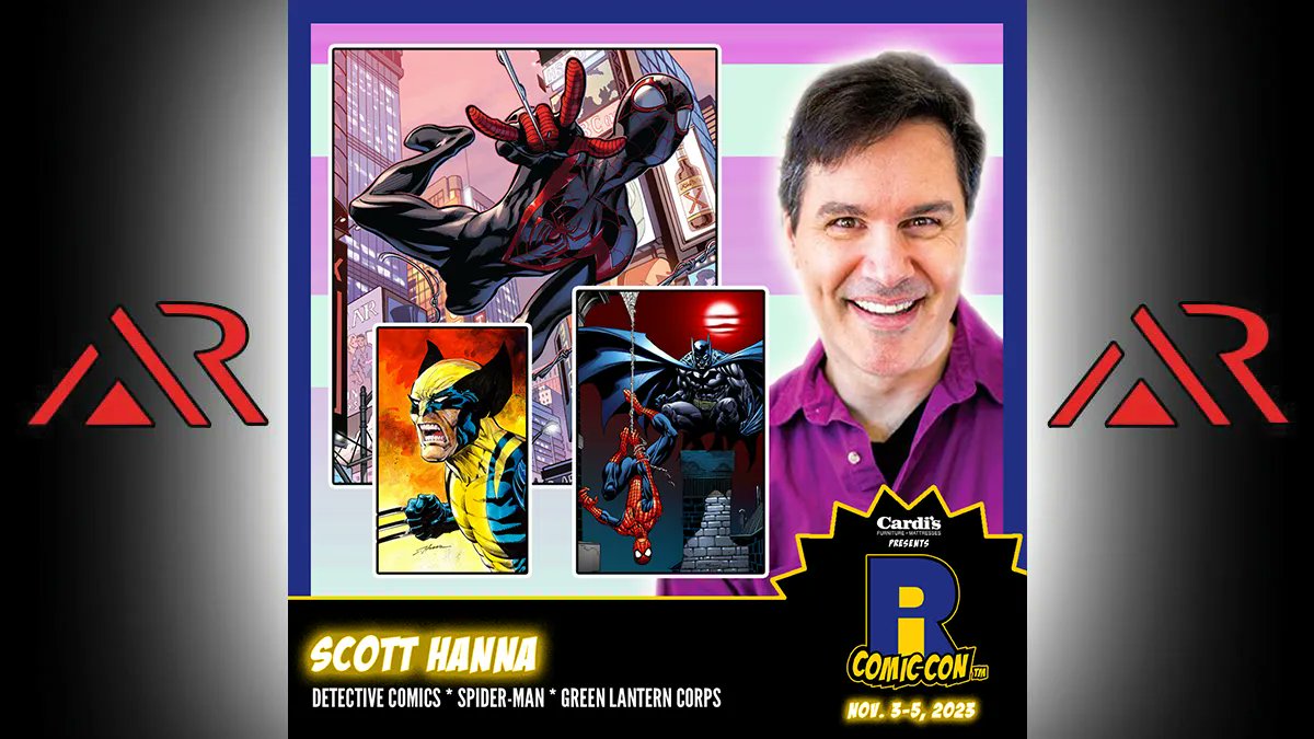 Eisner award-winning artist, @inkerscott is best known for his 15-year run on the Spider-Man titles at Marvel and a 5-year run on Detective Comics at DC. Meet him this year's RICC! #Spiderman #comics
