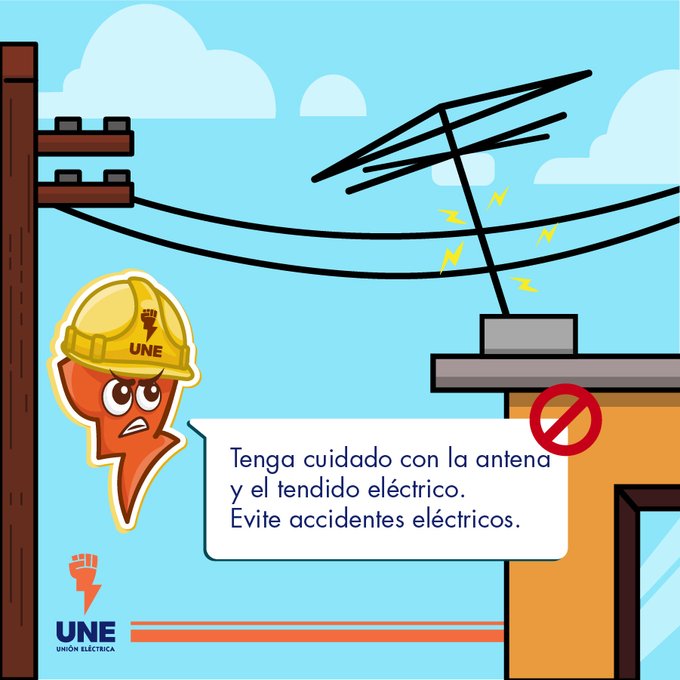 Cumpla las medidas orientadas por la Unión Eléctrica, evite accidentes
#CuidemosNuestraSalud
#EvitaAccidentes.