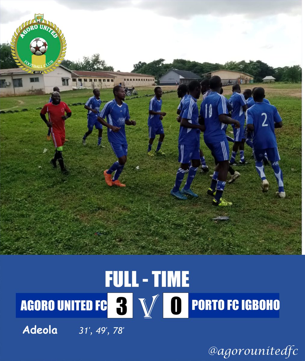 victory is ours💪💪
#agorounitedfc