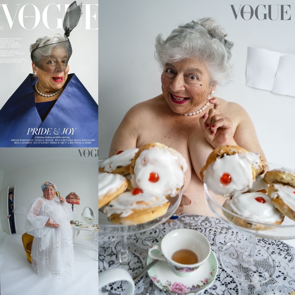 Absolutely OBSESSED with Miriam Margolyes’ British Vogue shoot!!!