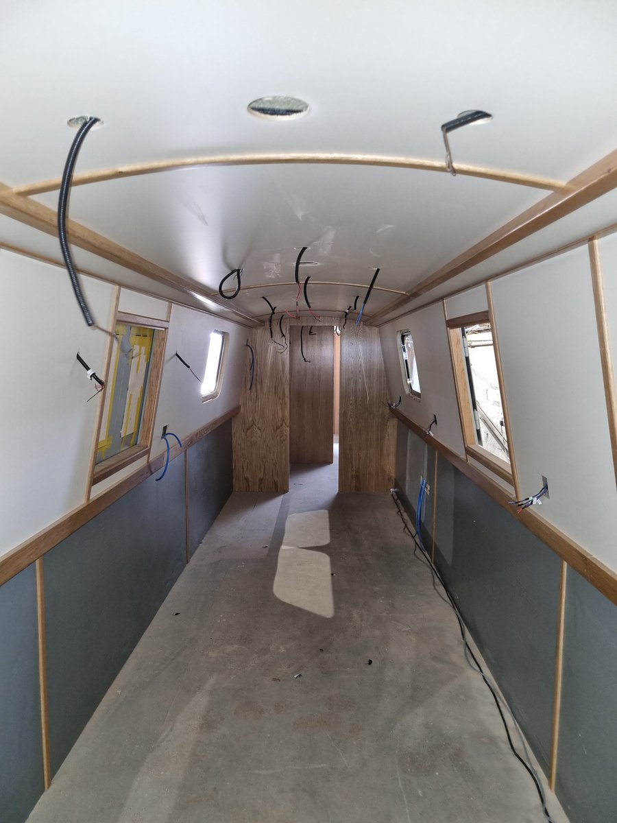 Nice 57ft sailway nearly ready to go, just the engine install to complete. We now also offer Sailways, Wide beams, Bespoke builds, hybrid and electric drive options.👍#ShesaBickerstaffe