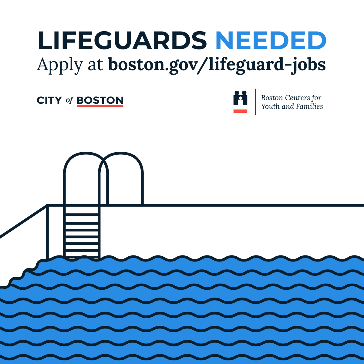 Are you looking for a summer job? Have the best summer ever as a Boston lifeguard! Apply at boston.gov/lifeguard-jobs.