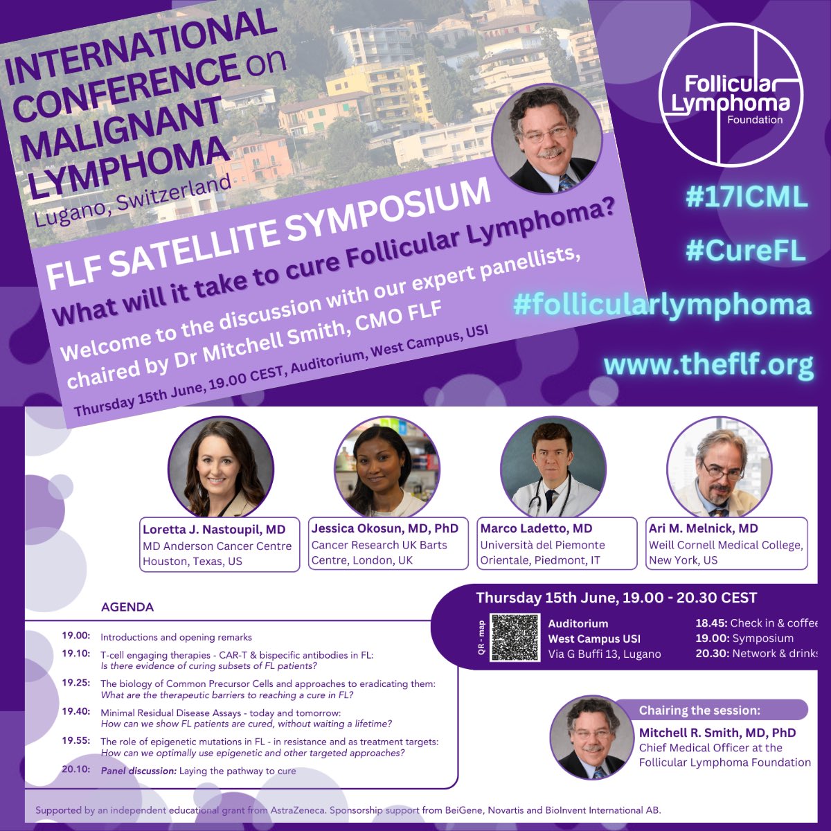 KateJRogers's tweet photo. If you’re attending ICML Lugano we’d love to see you there - to talk Follicular Lymphoma Foundation and all things FL.  And join us at our Satellite Symposium. @Cure_FL 

#17ICML #CUREFL #CURE #CureFL https://t.co/9WbFRz6piL