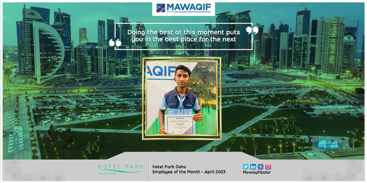 Congratulations Mr. Nurain Shekh, thank you for setting such a fantastic example! Keep up your good work! 👍📜😍🏆

#employeeofthemonth #staffwelfare #parking #carparking #fm #CustomerService #event #hp #levelup
