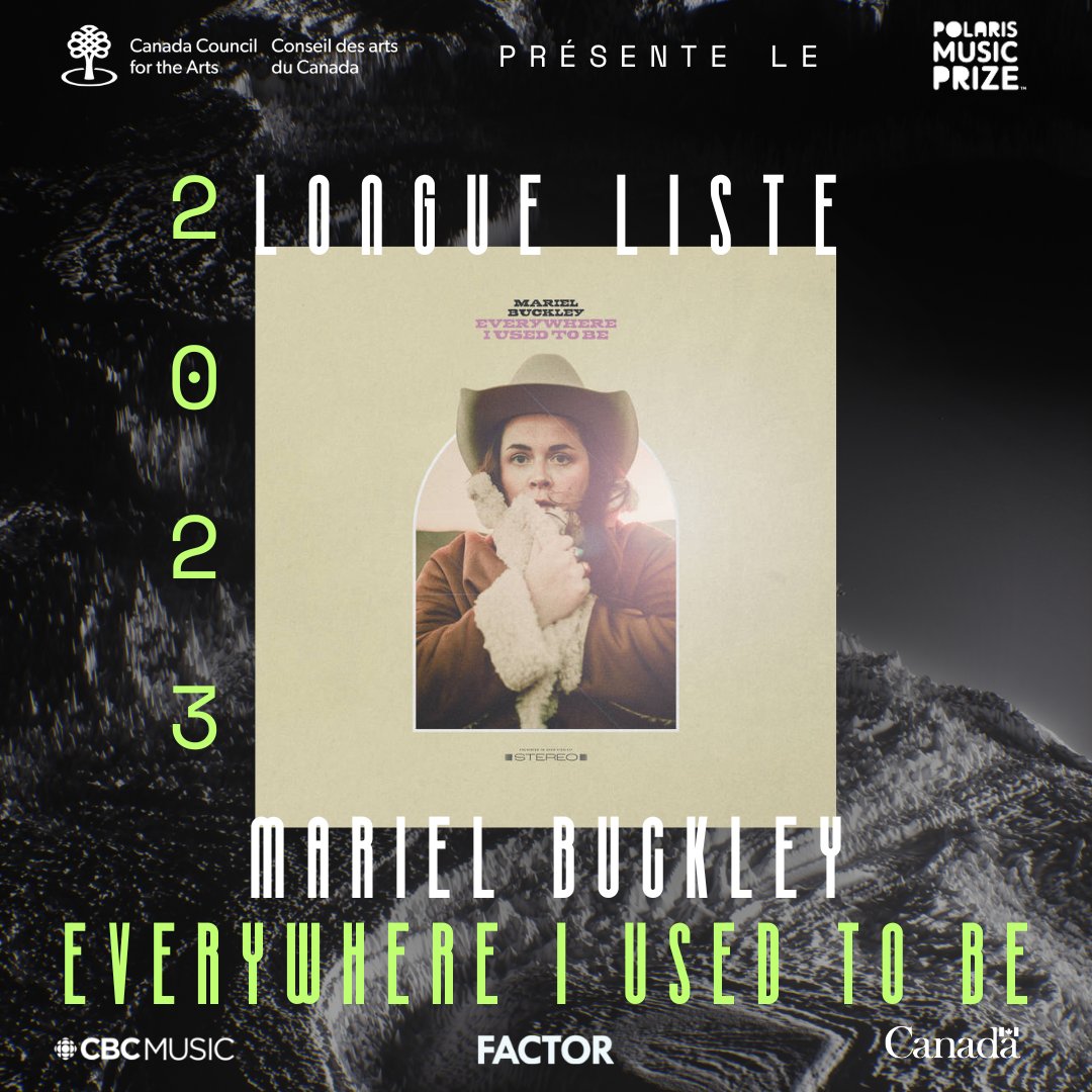 PolarisPrize's tweet image. .@mariel_buckley 'Everywhere I Used To Be' has been nominated for the #Polaris2023 #LongList.
Mariel Buckley 'Everywhere I Used To Be' est en nomination sur la #Longueliste du #Polaris2023.
@Conseilartscan @CanadaCouncil
#FACTORFunded