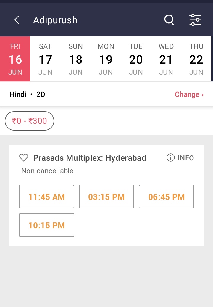 strangesk7's tweet photo. Fast filling Hindi shows @ 1st day
#AdipurushBookings https://t.co/ujZimqxbVW
